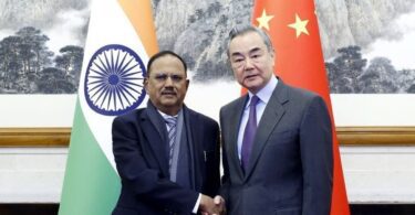 NSA Ajit Doval and Wang Yi at the 23rd meeting of the Special Representatives of India and China in Beijing