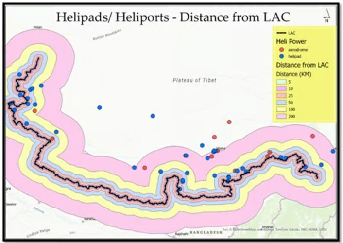 Chinese helipads along LAC Chinese helipads along LAC