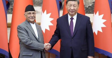 President Xi Jinping met with Nepali Prime Minister KP Sharma Oli on 3 December 2024. [photo: Ministry of Foreign Affairs, People's Republic of China]