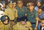 Pakistan’s Lt Gen A.A.K. Niazi signing the Instrument of Surrender in 1971- by Lt Col Arul Raj