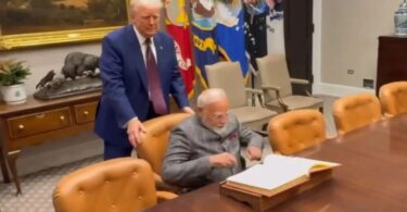 President Trump Pulls Chair for PM Modi at White House