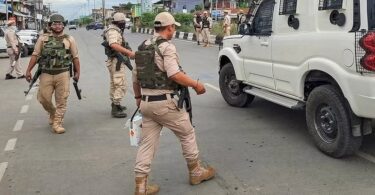 Security in Manipur. Photo: PTI