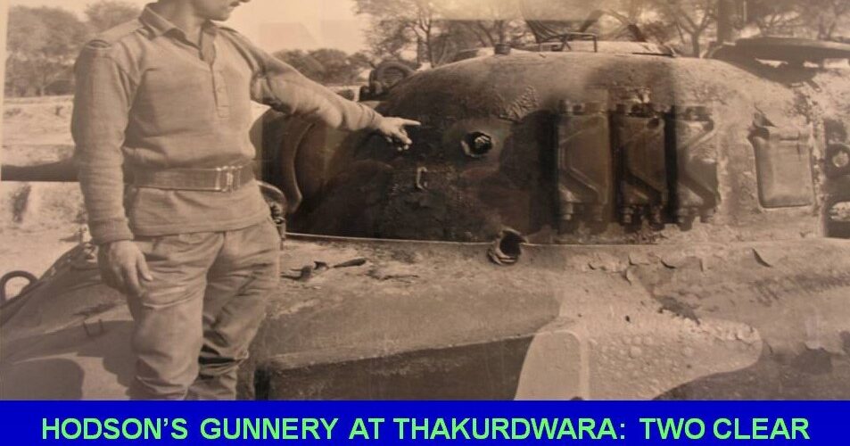 Good gunnery by a Hodson's Horse gunner in 1965 war