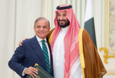 Pakistan PM Shehbaz Sharif met with Crown Prince and PM of Saudi Arabia Mohammed Bin Salman on Sept 17, 2025