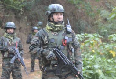 Assam Rifles conducting counter insurgency operations