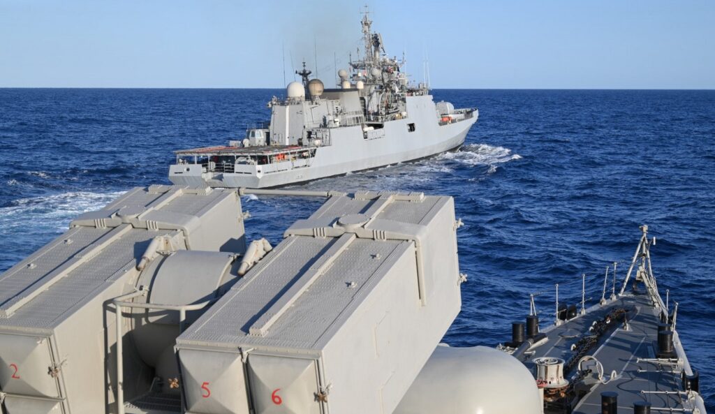 ins trikand and hs adrias INS Trikand from Indian Navy and HS Adrias from Hellenic Navy. Photo: Hellenic Navy