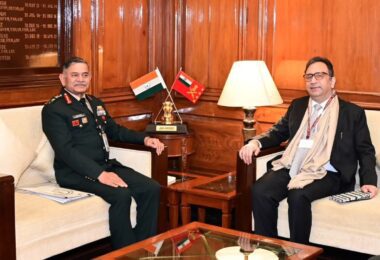 Ashish Kundra, Ladakh's Chief Secretary-designate, meets with Army Chief General Upendra Diwedi