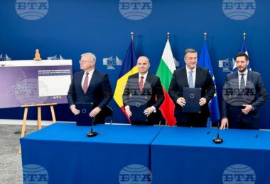 Bulgaria, Greece, Romania and the European Commission signed а memorandum of cooperation on the development of transport infrastructure in the region, Brussels, December 3, 2025 (BTA Photo)
