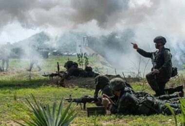 Thai forces on the border with Cambodia