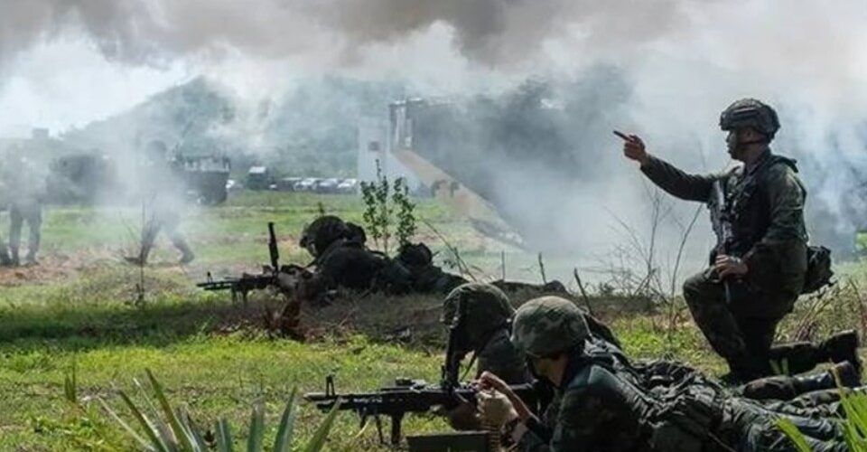 thai forces Thai forces on the border with Cambodia