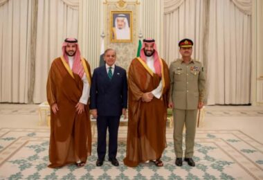 Pakistan and Saudi Arabia signed a defence agreement on September 17 in Riyadh [Handout/Pakistan Prime Minister's Office]