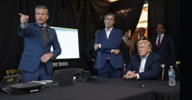 POTUS Donald Trump and US Secretary of War Pete Hegseth observing from Mar-a-Lago the operation to capture President of Venezuela Nicolas Maduro on 3 Jan 2025. Source (X/@WhiteHouse)