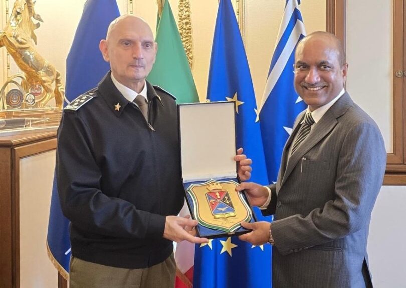 Secretary (DP) Shri Sanjeev Kumar meeting with Gen. Luciano Portolano, Chief of Italian Defence Forces regarding respective strategic defence priorities.