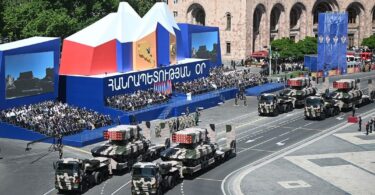 The 28 May 2026 military parade in Yerevan's Republic Square.