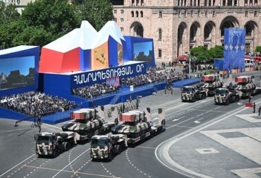 The 28 May 2026 military parade in Yerevan's Republic Square.