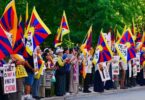 Tibetans protesting in Toronto, Canada, on 1 July 2026. Photo: CTAO