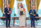 Saudi Crown Prince MBS, Turkey's PresidentT. Erdogan and Pakistan's PM S. Sharif sign the pact